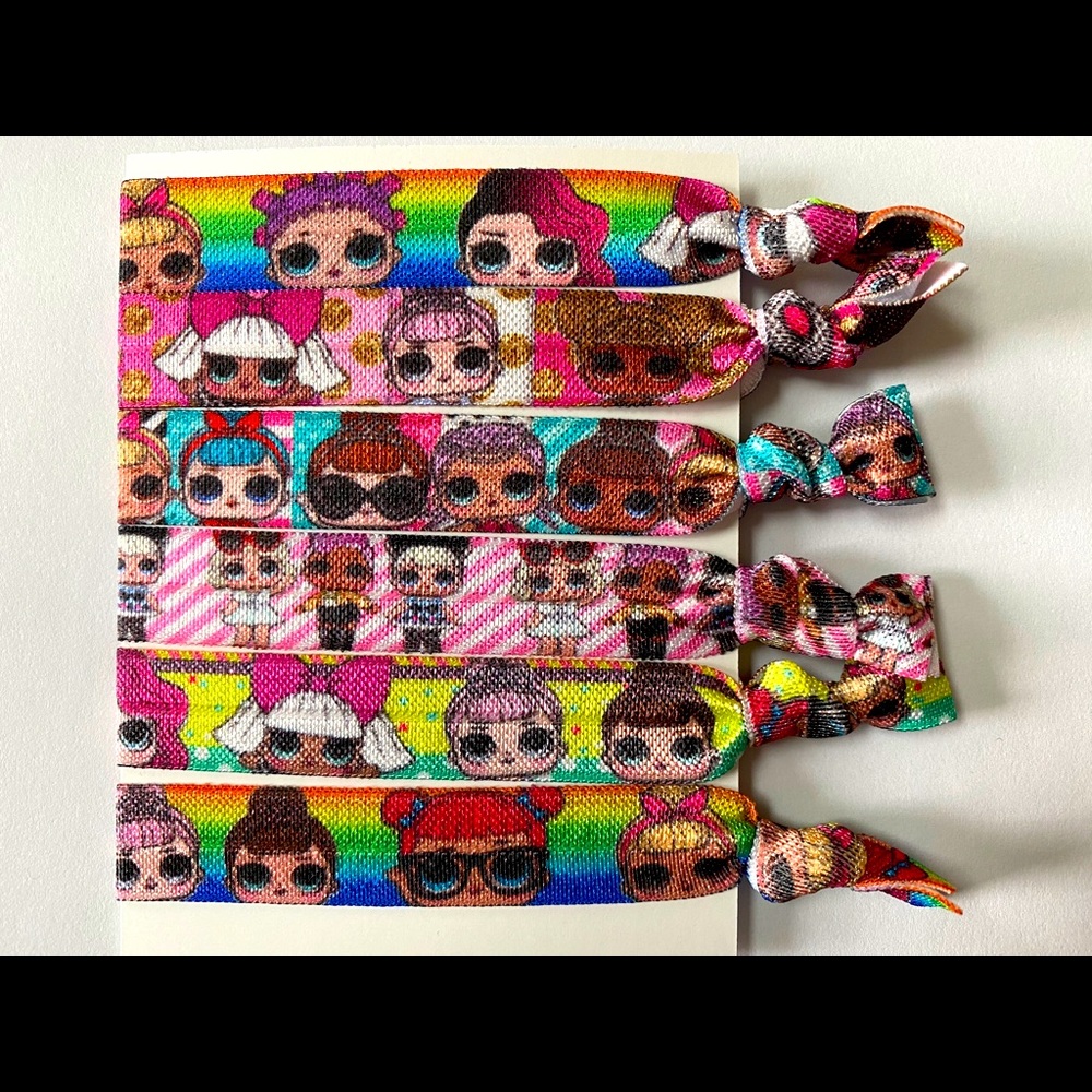 Set of 6 LOL Surprise hair ties •mangobands• FOE